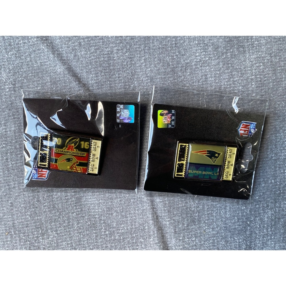New England Patriots NFL Pin Set Super Bowl LII‎ 2016 AFC Championships
